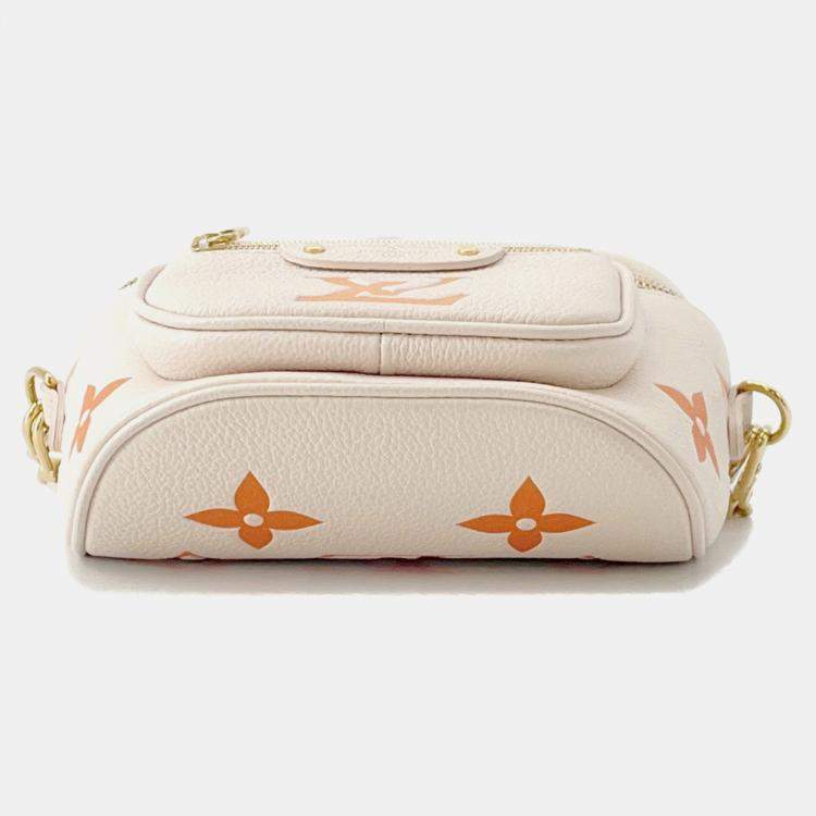 Pre Owned Louis Vuitton Mini Bumbag Ivory Monogram Empreinte Leather By The Pool