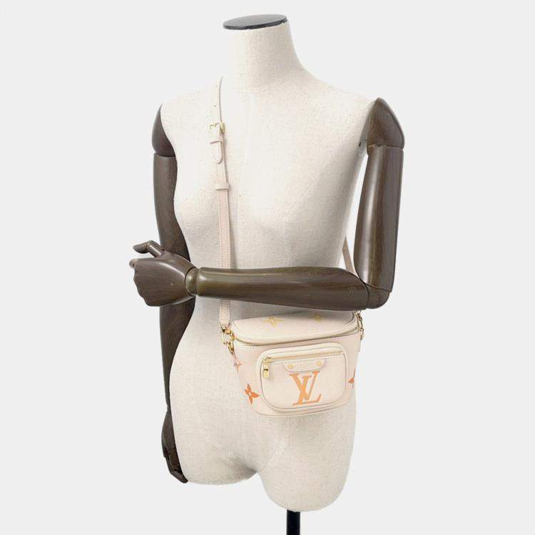 Pre Owned Louis Vuitton Mini Bumbag Ivory Monogram Empreinte Leather By The Pool