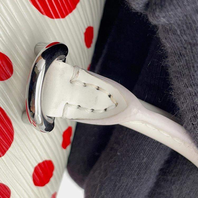 Pre Owned Louis Vuitton LV x YK 2023 Cluny White/Red Epi Leather Infinity Dot Size Mini