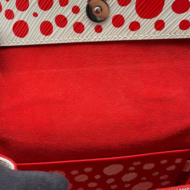 Pre Owned Louis Vuitton LV x YK 2023 Cluny White/Red Epi Leather Infinity Dot Size Mini