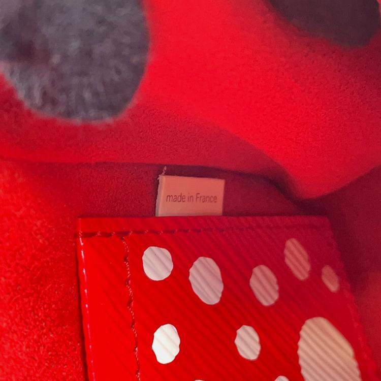 Pre Owned Louis Vuitton LV x YK 2023 Cluny White/Red Epi Leather Infinity Dot Size Mini