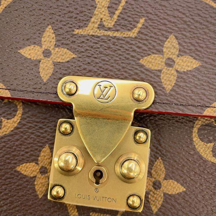 Pre Owned Louis Vuitton Spadlock Belt Pouch Brown Monogram Size PM