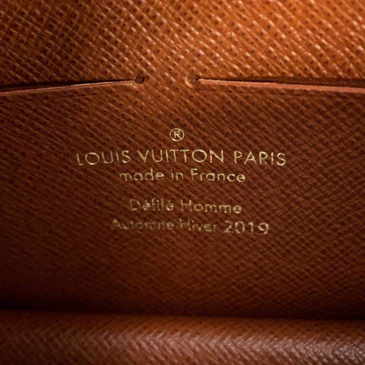 Pre Owned Louis Vuitton Spadlock Belt Pouch Brown Monogram Size PM