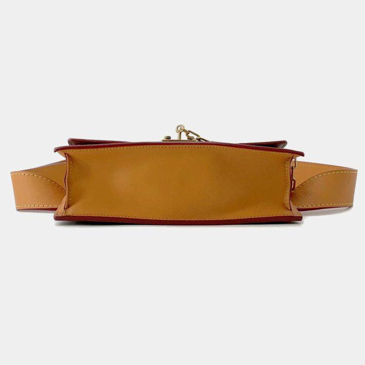 Pre Owned Louis Vuitton Spadlock Belt Pouch Brown Monogram Size PM