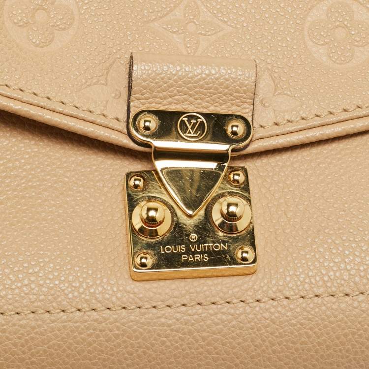 Pre Owned Louis Vuitton Saint Germain PM Beige Monogram Empreinte Leather Bag