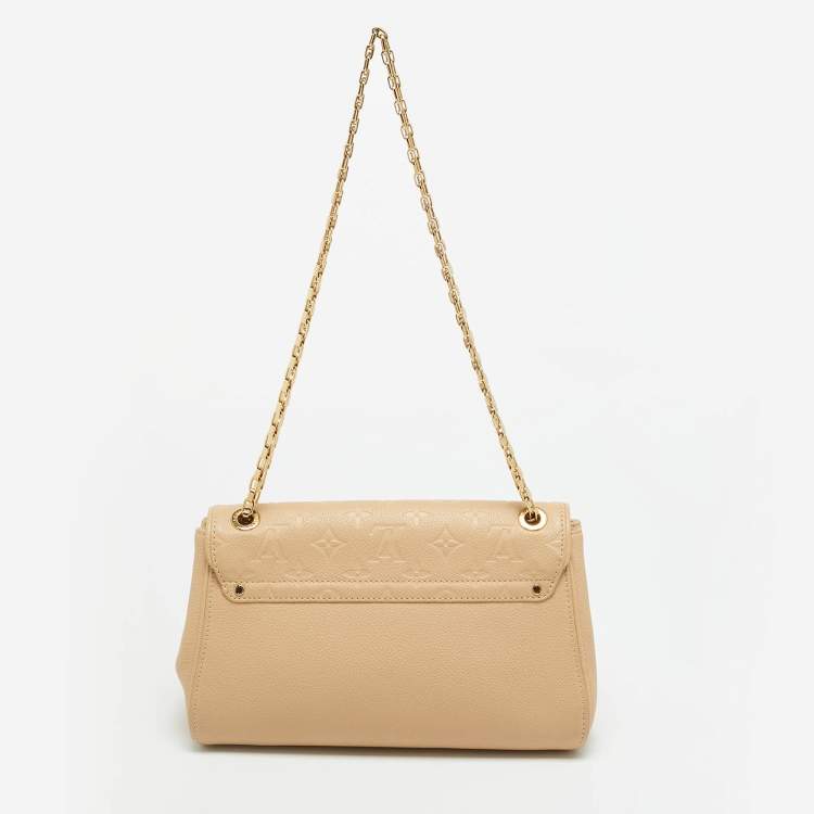 Pre Owned Louis Vuitton Saint Germain PM Beige Monogram Empreinte Leather Bag