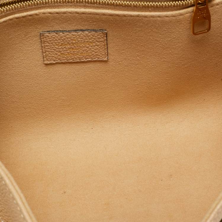 Pre Owned Louis Vuitton Saint Germain PM Beige Monogram Empreinte Leather Bag