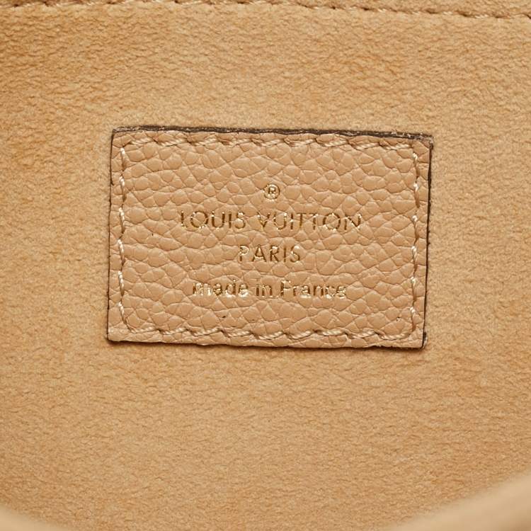 Pre Owned Louis Vuitton Saint Germain PM Beige Monogram Empreinte Leather Bag