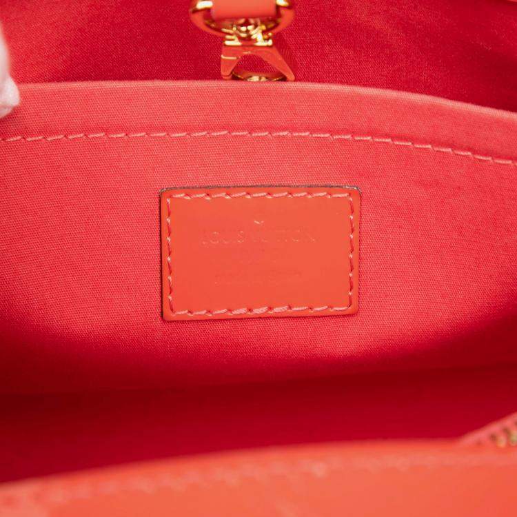 Pre Owned Louis Vuitton Orange Monogram Vernis Montaigne BB