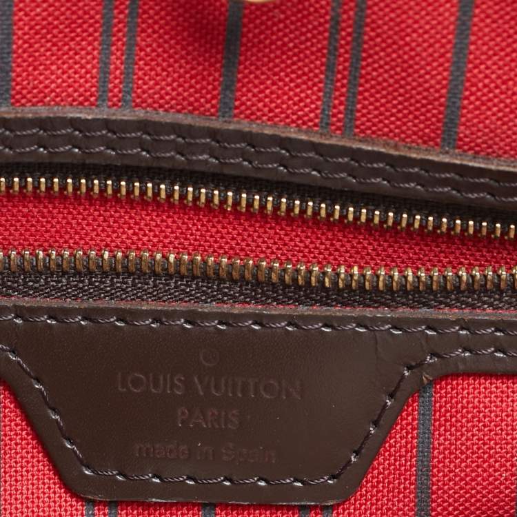 Pre Owned Louis Vuitton Neverfull MM Damier Ebene Canvas Bag