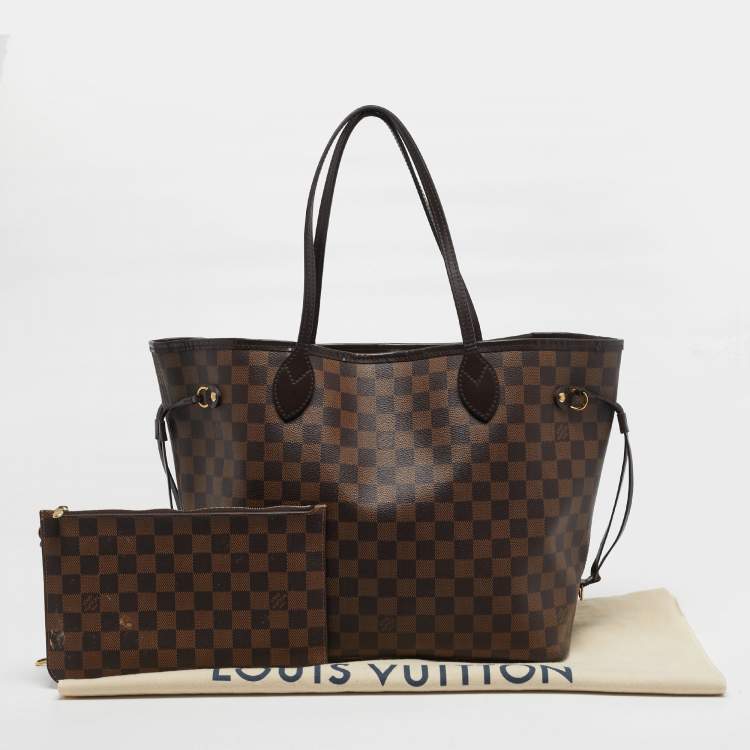 Pre Owned Louis Vuitton Neverfull MM Damier Ebene Canvas Bag