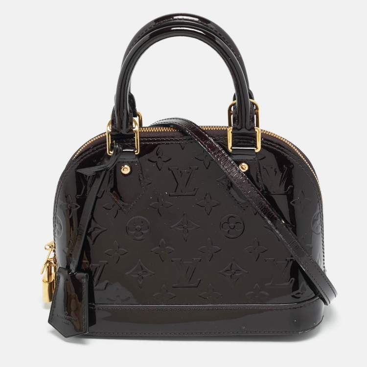 Pre Owned Louis Vuitton Alma BB Amarante Monogram Vernis Bag
