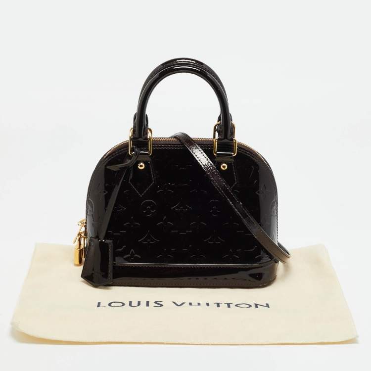 Pre Owned Louis Vuitton Alma BB Amarante Monogram Vernis Bag