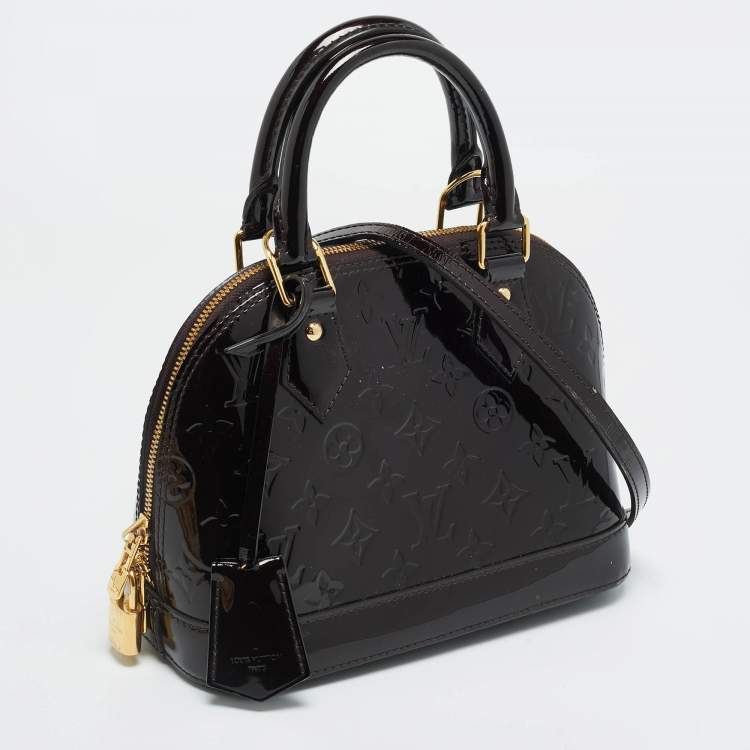 Pre Owned Louis Vuitton Alma BB Amarante Monogram Vernis Bag