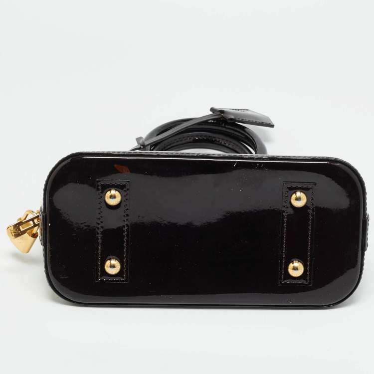 Pre Owned Louis Vuitton Alma BB Amarante Monogram Vernis Bag