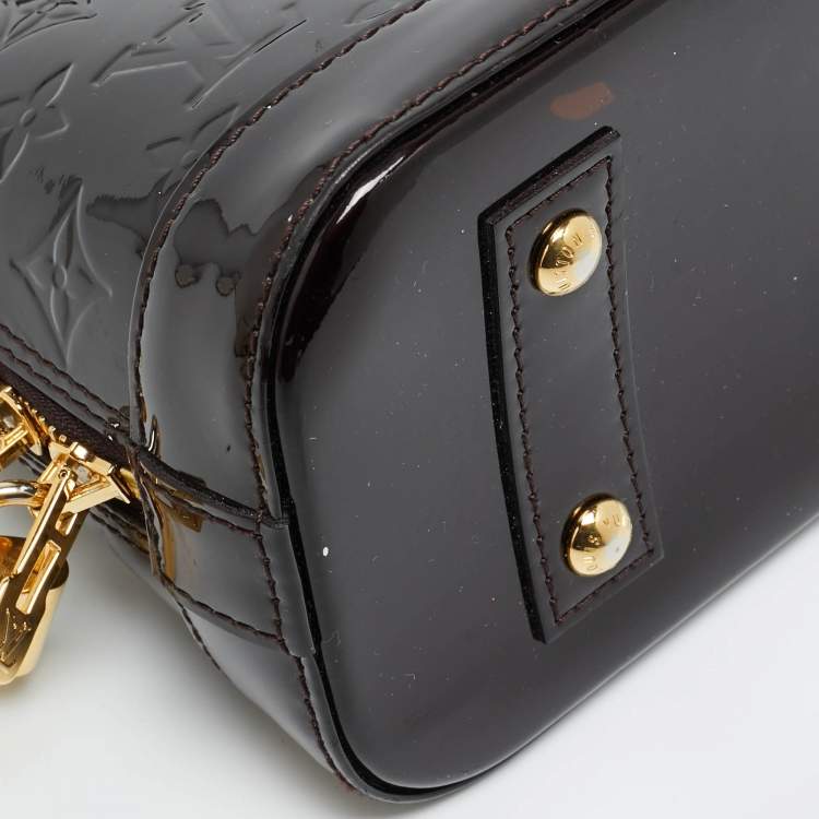 Pre Owned Louis Vuitton Alma BB Amarante Monogram Vernis Bag