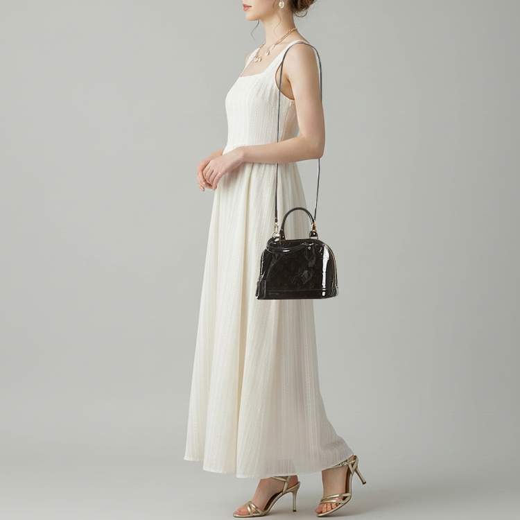 Pre Owned Louis Vuitton Alma BB Amarante Monogram Vernis Bag