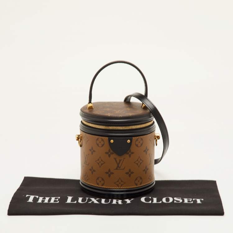 Pre Owned Louis Vuitton Cannes Monogram Reverse Canvas and Leather Bucket Bag