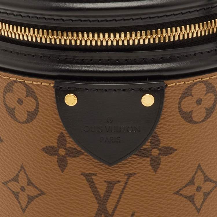 Pre Owned Louis Vuitton Cannes Monogram Reverse Canvas and Leather Bucket Bag