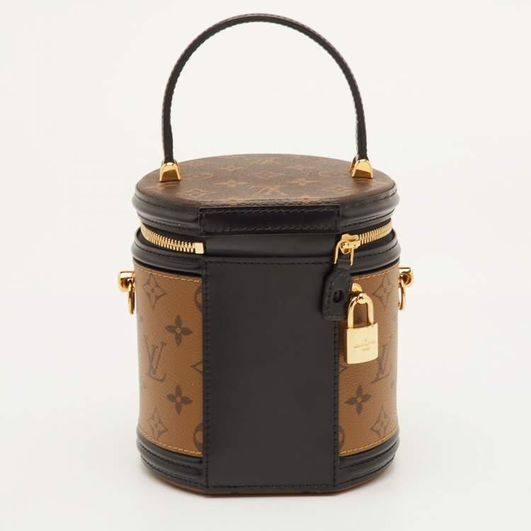 Pre Owned Louis Vuitton Cannes Monogram Reverse Canvas and Leather Bucket Bag