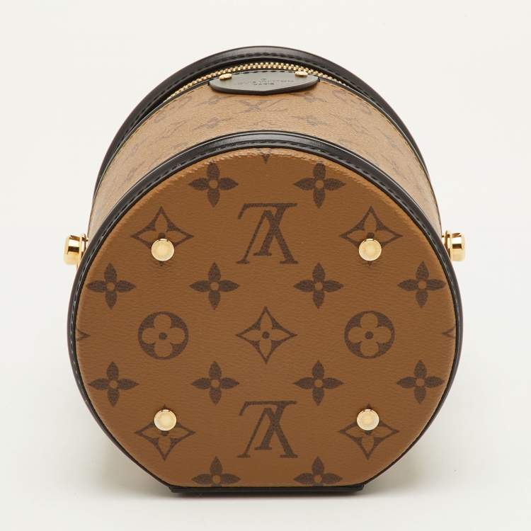 Pre Owned Louis Vuitton Cannes Monogram Reverse Canvas and Leather Bucket Bag