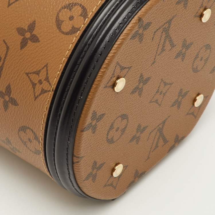 Pre Owned Louis Vuitton Cannes Monogram Reverse Canvas and Leather Bucket Bag