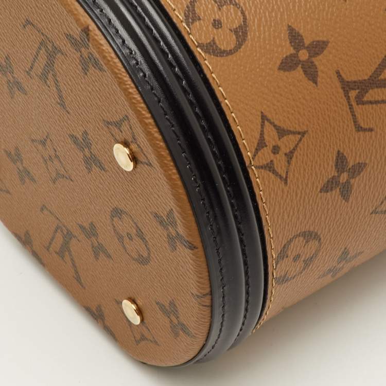 Pre Owned Louis Vuitton Cannes Monogram Reverse Canvas and Leather Bucket Bag