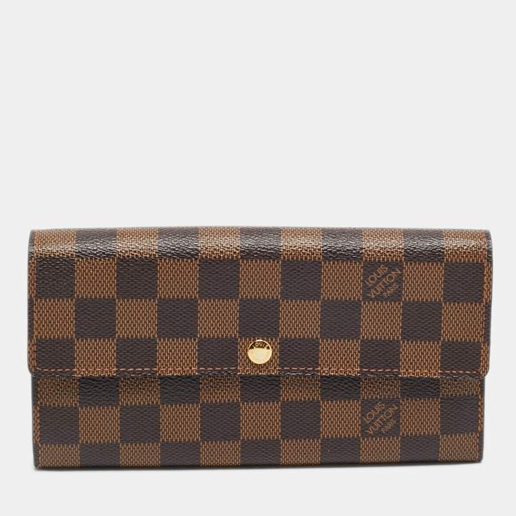 مملوكة مس بقًا Louis Vuitton Sarah Damier Ebene Canvas Wallet
