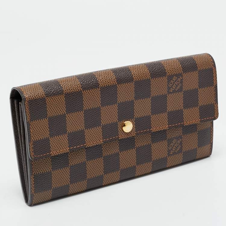 مملوكة مسبقًا Louis Vuitton Sarah Damier Ebene Canvas Wallet