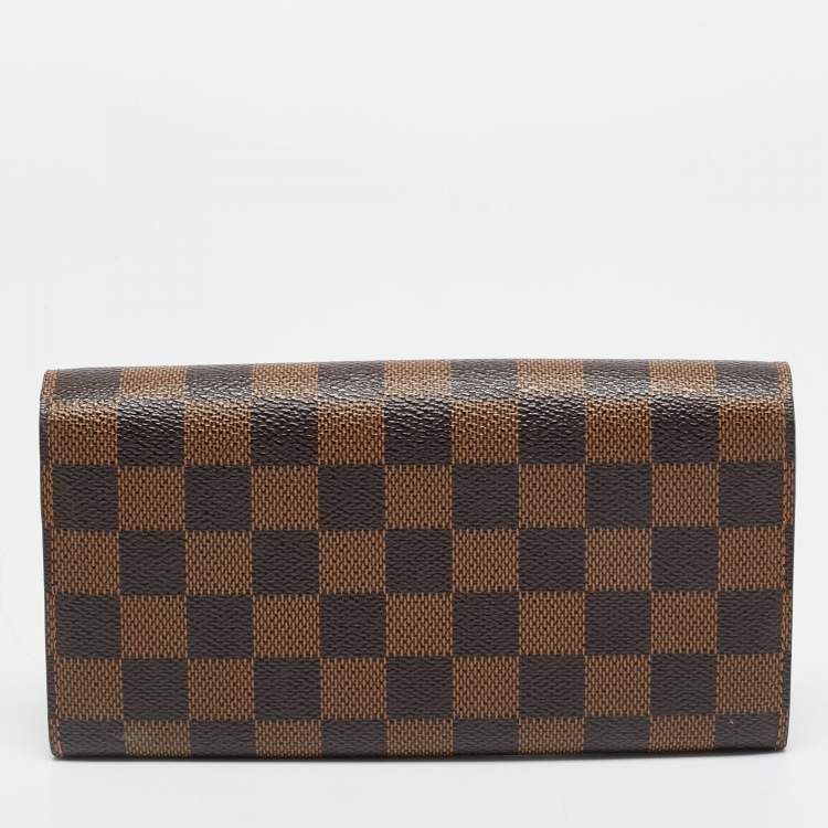 مملوكة مسبقًا Louis Vuitton Sarah Damier Ebene Canvas Wallet