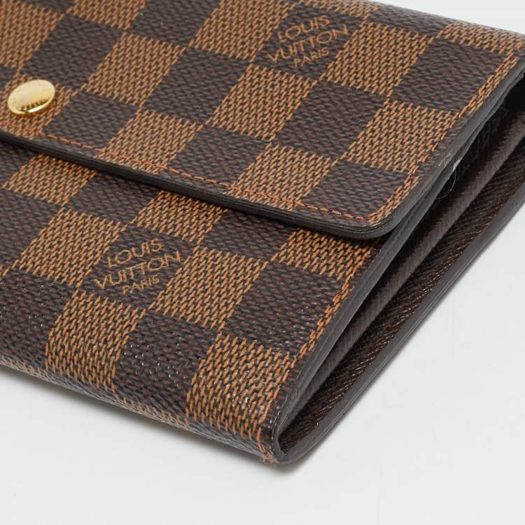 مملوكة مسبقًا Louis Vuitton Sarah Damier Ebene Canvas Wallet