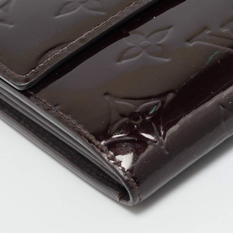 Pre Owned Louis Vuitton Sarah Amarante Monogram Vernis Wallet