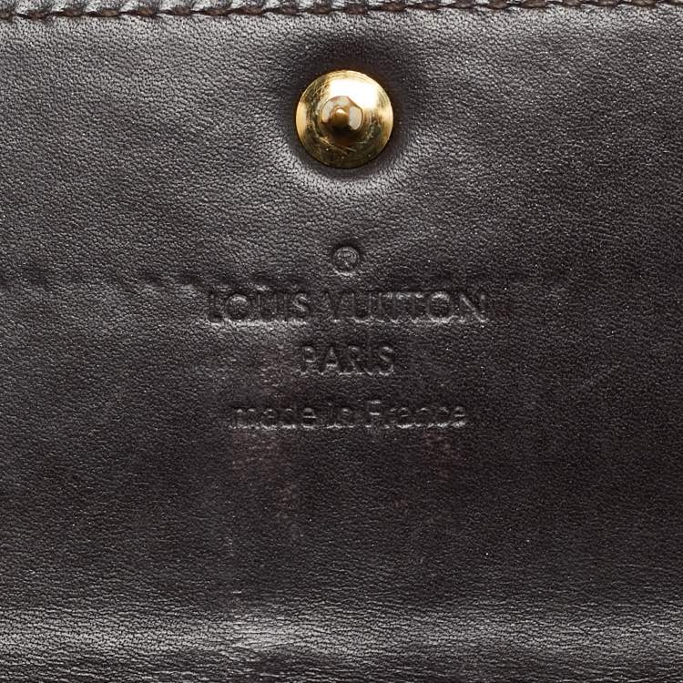 Pre Owned Louis Vuitton Sarah Amarante Monogram Vernis Wallet