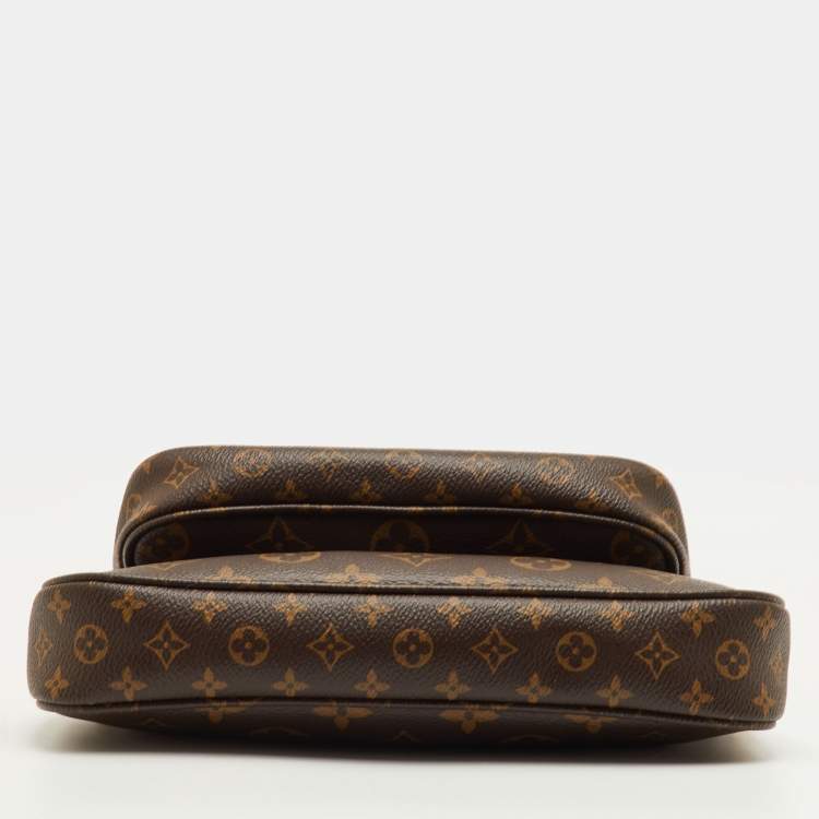 Pre Owned Louis Vuitton Multi-Pochette Accessories Rose Ballerine Monogram Canvas Bag