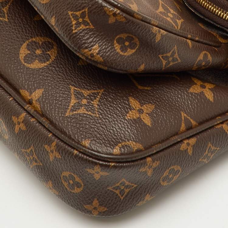 Pre Owned Louis Vuitton Multi-Pochette Accessories Rose Ballerine Monogram Canvas Bag