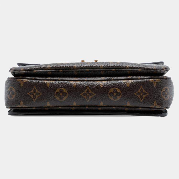 Pre Owned Louis Vuitton Brown Monogram Pochette Metis