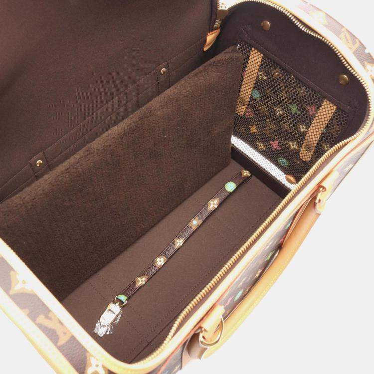 Pre Owned Louis Vuitton Sac Chiyan Nm Handbag Pvc-Coated Canvas And Leather Brown/Multicolor