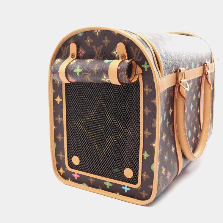 Pre Owned Louis Vuitton Sac Chiyan Nm Handbag Pvc-Coated Canvas And Leather Brown/Multicolor