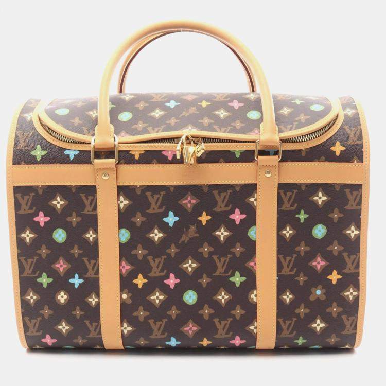 Pre Owned Louis Vuitton Sac Chiyan Nm Handbag Pvc-Coated Canvas And Leather Brown/Multicolor