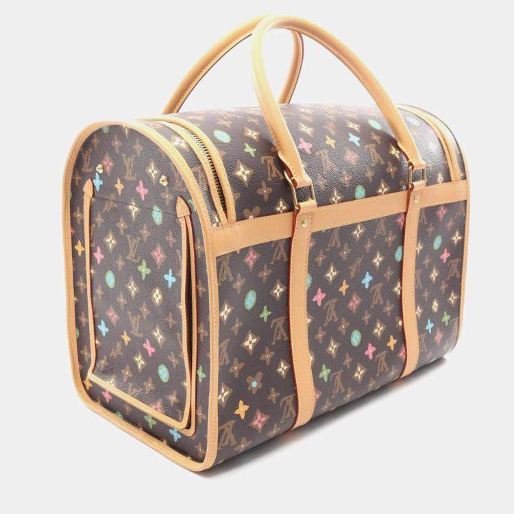 Pre Owned Louis Vuitton Sac Chiyan Nm Handbag Pvc-Coated Canvas And Leather Brown/Multicolor