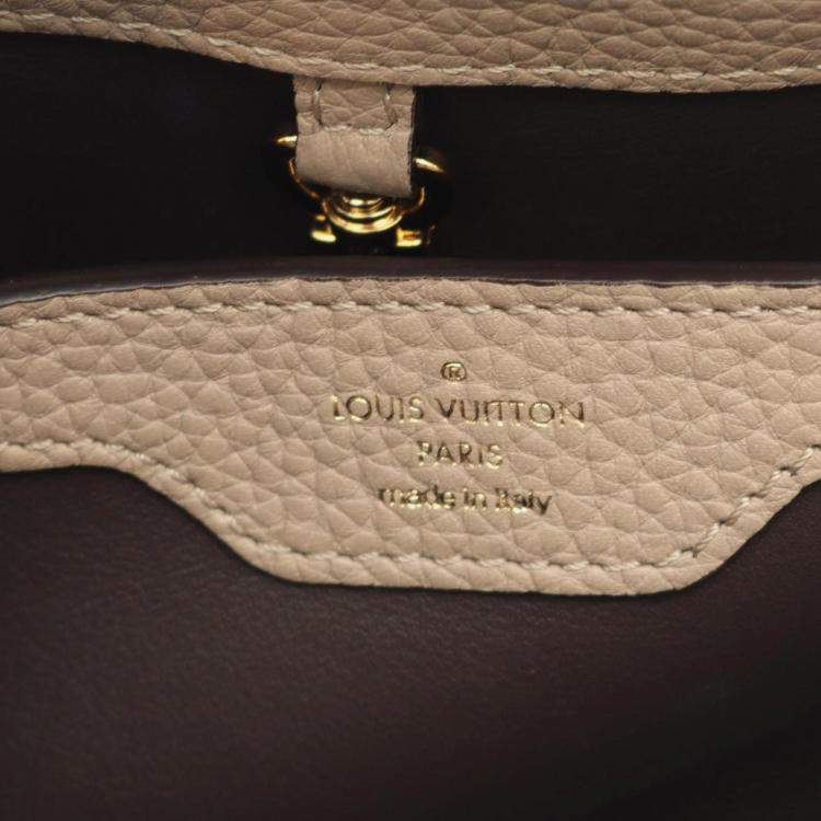 مملوكة مسبقًا Louis Vuitton Capucines Bb Galle Handbag Taurillon Leather Beige