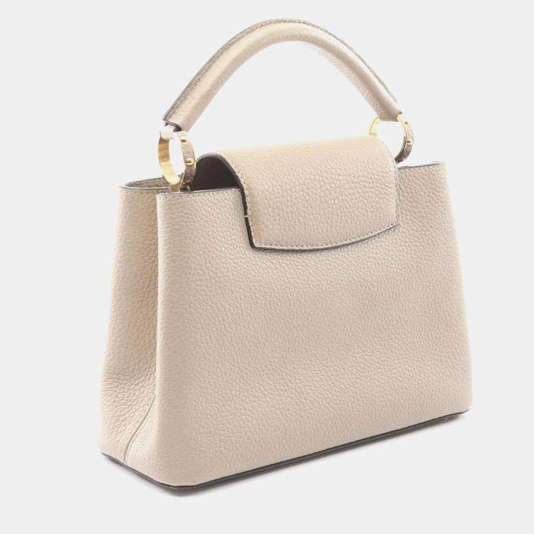 مملوكة مسبقًا Louis Vuitton Capucines Bb Galle Handbag Taurillon Leather Beige