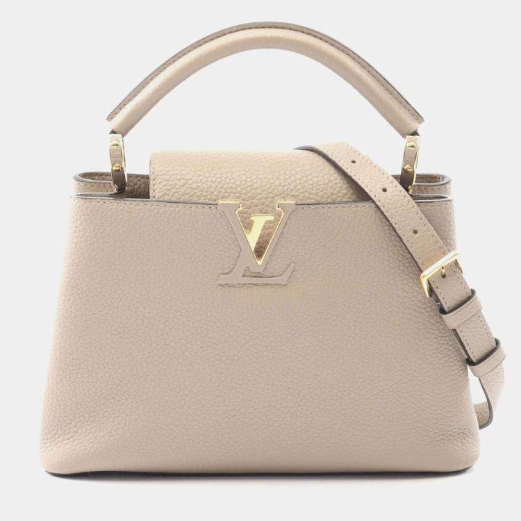 مملوكة مسبقًا Louis Vuitton Capucines Bb Galle Handbag Taurillon Leather Beige