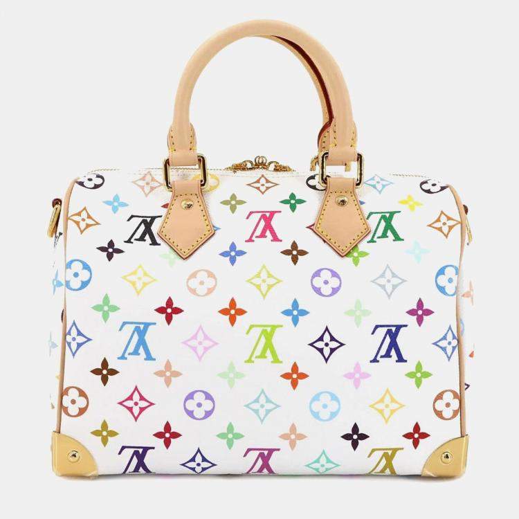 Pre Owned Louis Vuitton Monogram Multicolore Speedy 25 Bandouliere 2-Way Handbag/Shoulder Bag Bron