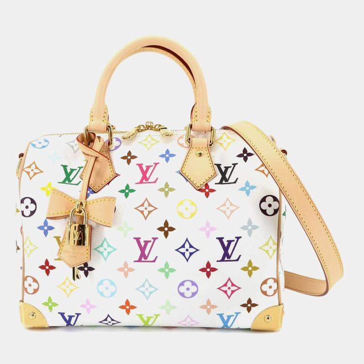 Pre Owned Louis Vuitton Monogram Multicolore Speedy 25 Bandouliere 2-Way Handbag/Shoulder Bag Bron