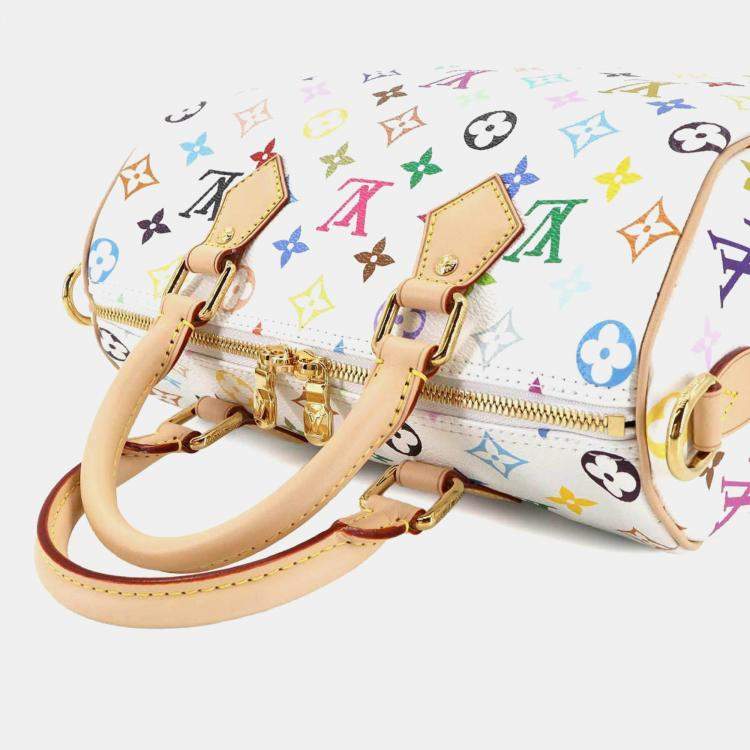 Pre Owned Louis Vuitton Monogram Multicolore Speedy 25 Bandouliere 2-Way Handbag/Shoulder Bag Bron