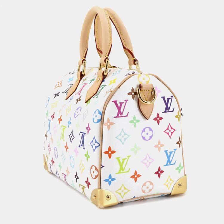 Pre Owned Louis Vuitton Monogram Multicolore Speedy 25 Bandouliere 2-Way Handbag/Shoulder Bag Bron