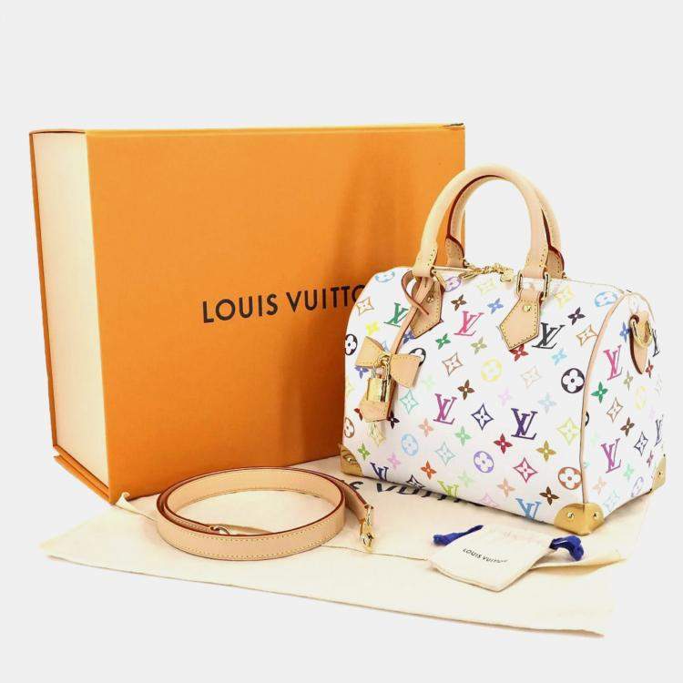 Pre Owned Louis Vuitton Monogram Multicolore Speedy 25 Bandouliere 2-Way Handbag/Shoulder Bag Bron