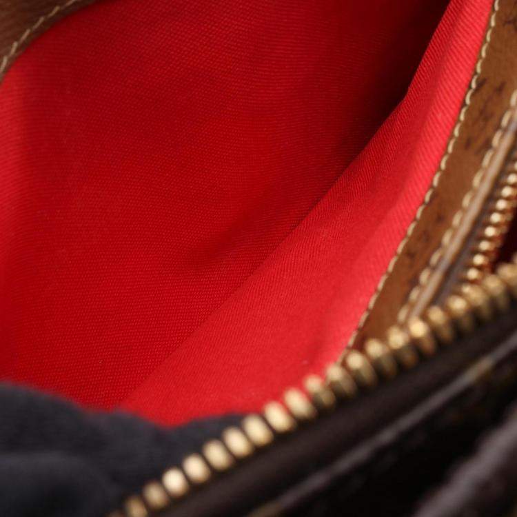 Pre Owned Louis Vuitton On The Go New Monogram Giant Reverse Handbag Coated Canvas Brown