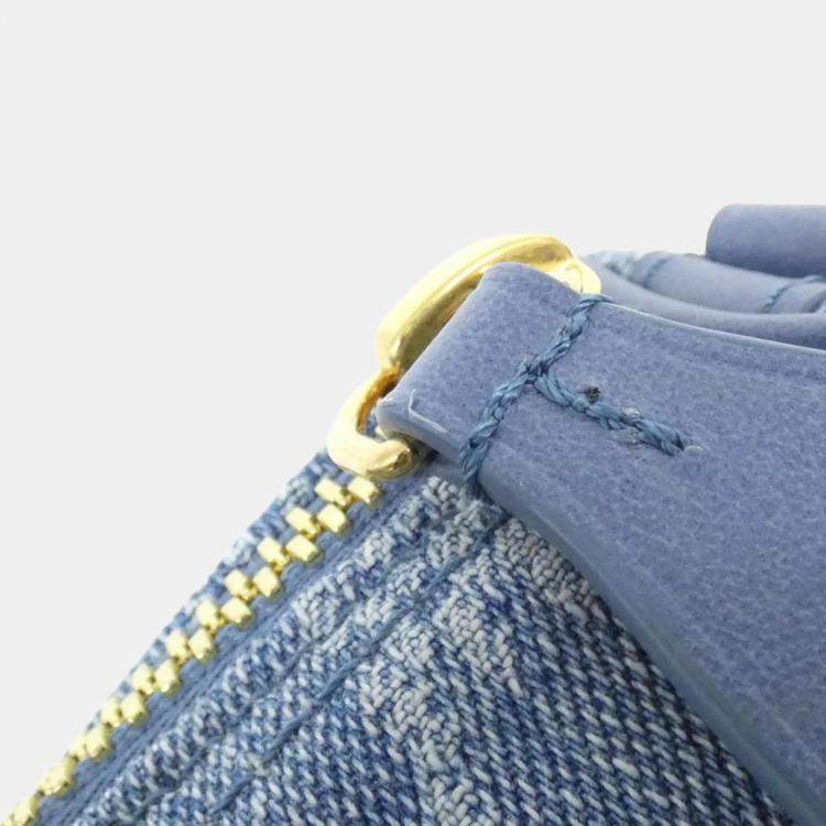 Pre Owned Louis Vuitton Damier Denim 3D Speedy Bandouliere 30Cm Handbag